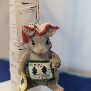 Silvestri/Fitz and Floyd Charming Tails Christmas Stamps Ornament